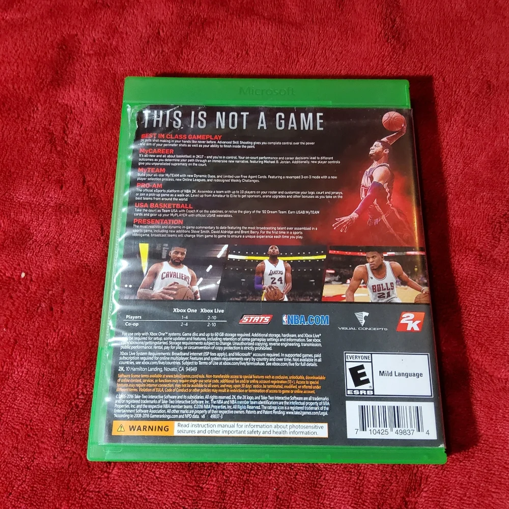 NBA 2k17 - Microsoft Xbox One - Paul George - Michael B Jordan